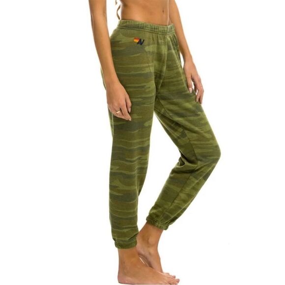 Aviator Nation Pants - SOLD Aviator Nation Camouflage Rainbow Stripe Joggers Modern Athleisure Lounge